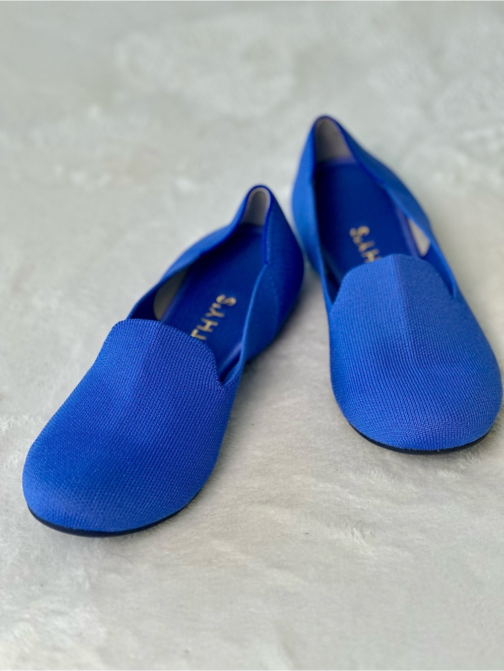 Rothy’s Knit Round-Toe Ballet Flats in Cornflower Size 10